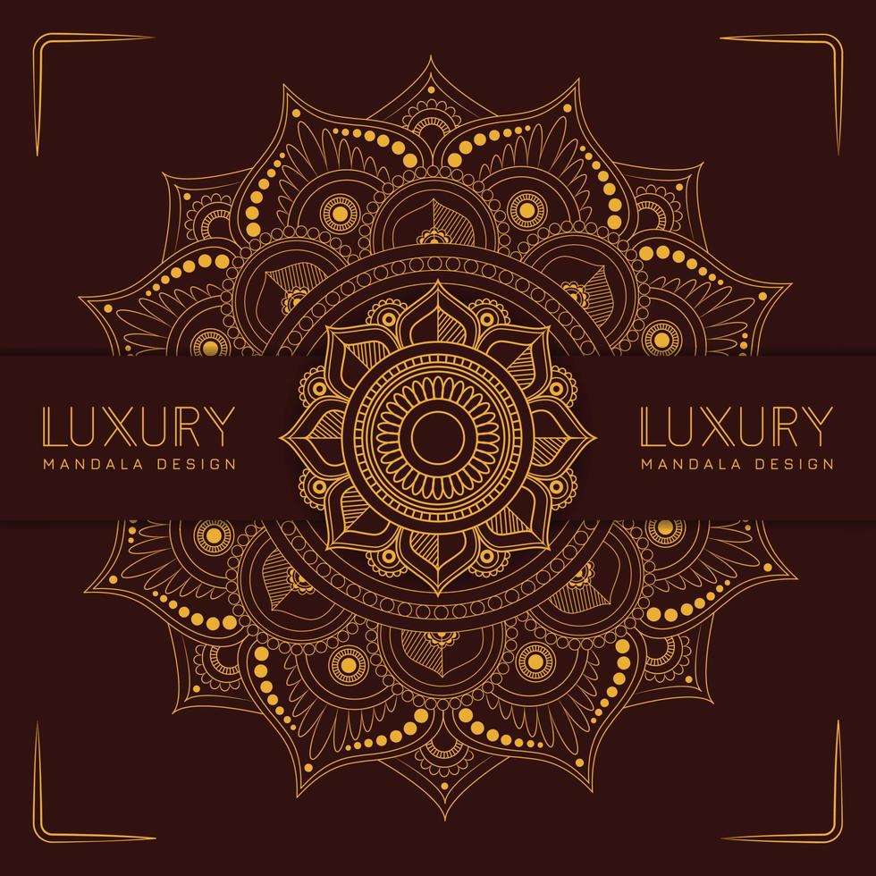 Luxury colorful mandala background design vector