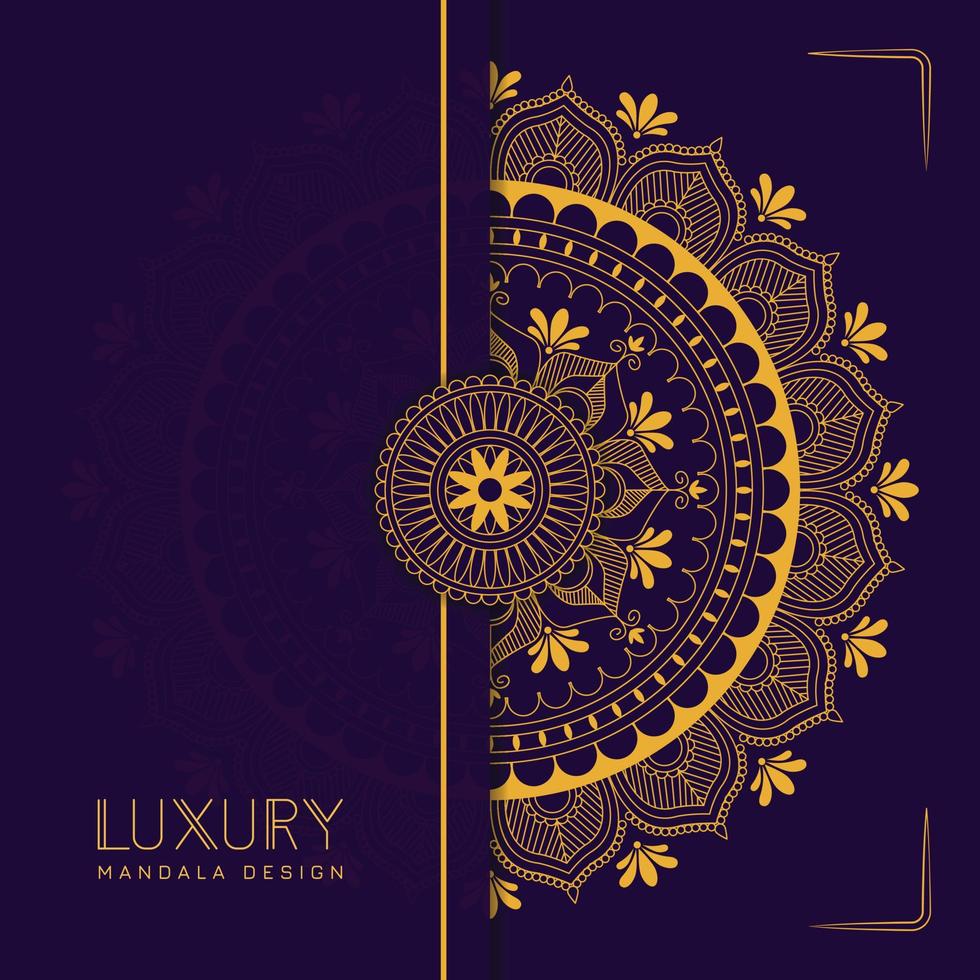 Top luxury colorful mandala background with arabesque pattern vector