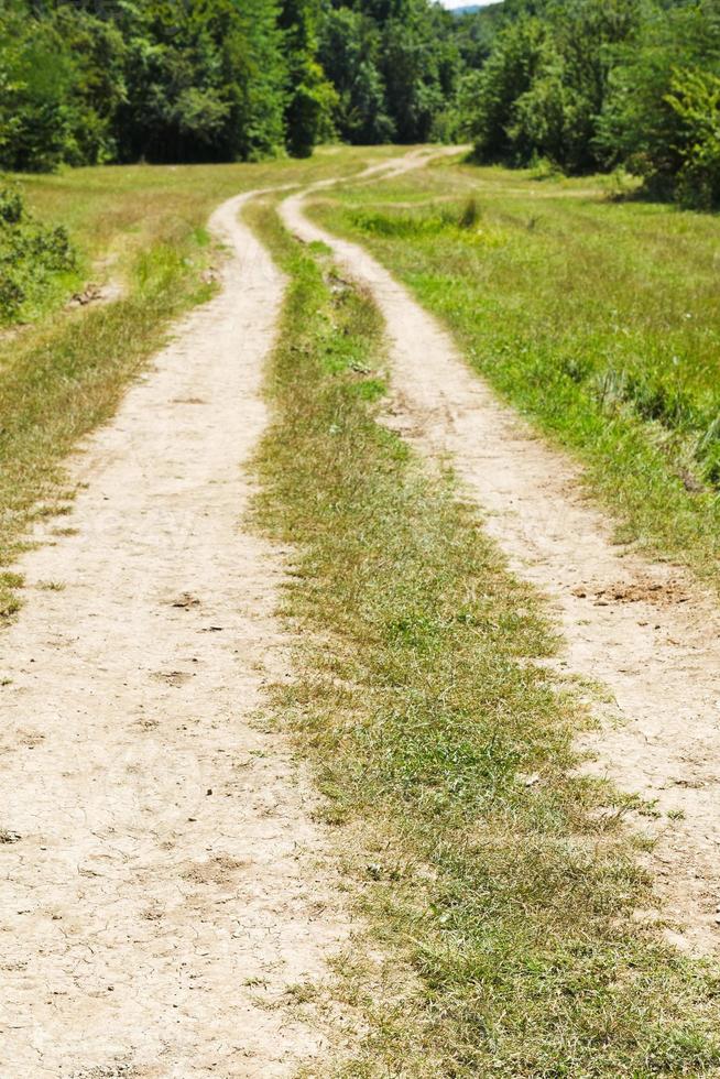 ground road in low caucasus mountains photo