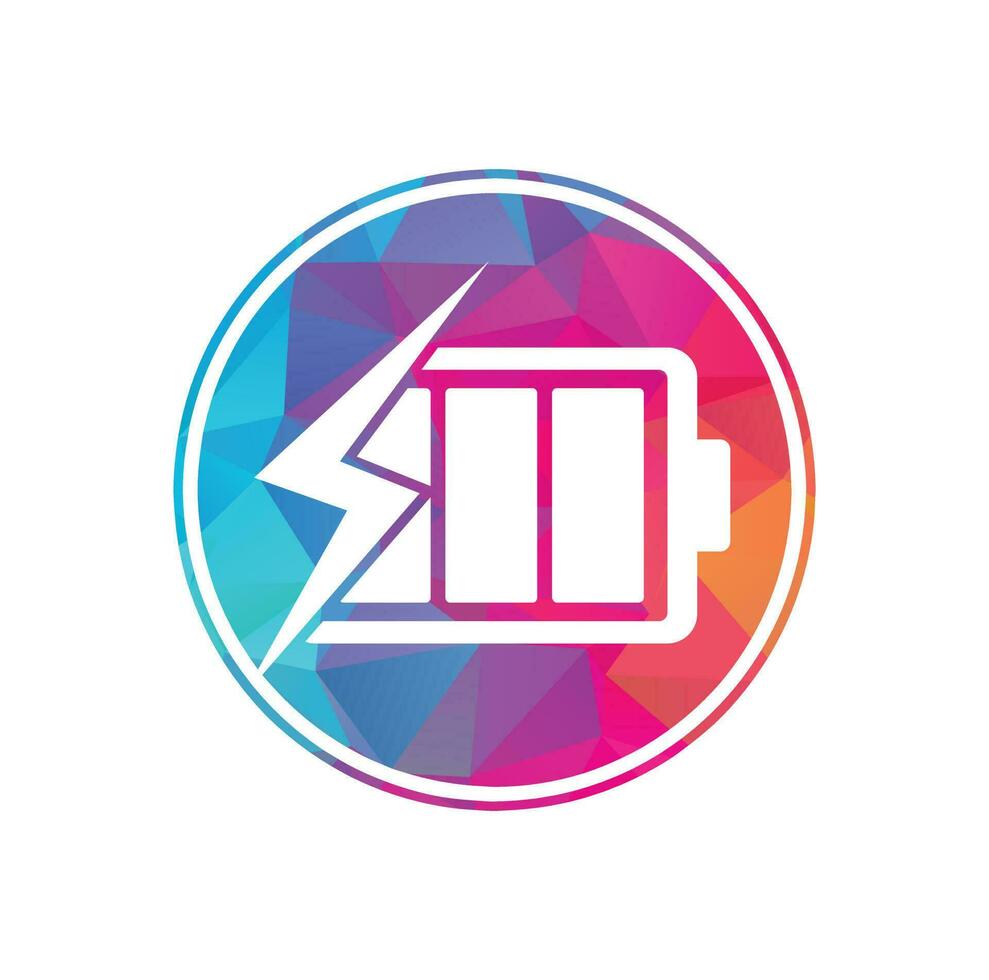 Battery Charging vector icon. Quick and fast charge logo icon.