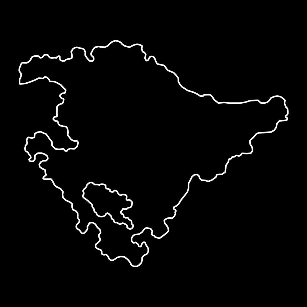 mapa vasco, región de españa. ilustración vectorial vector
