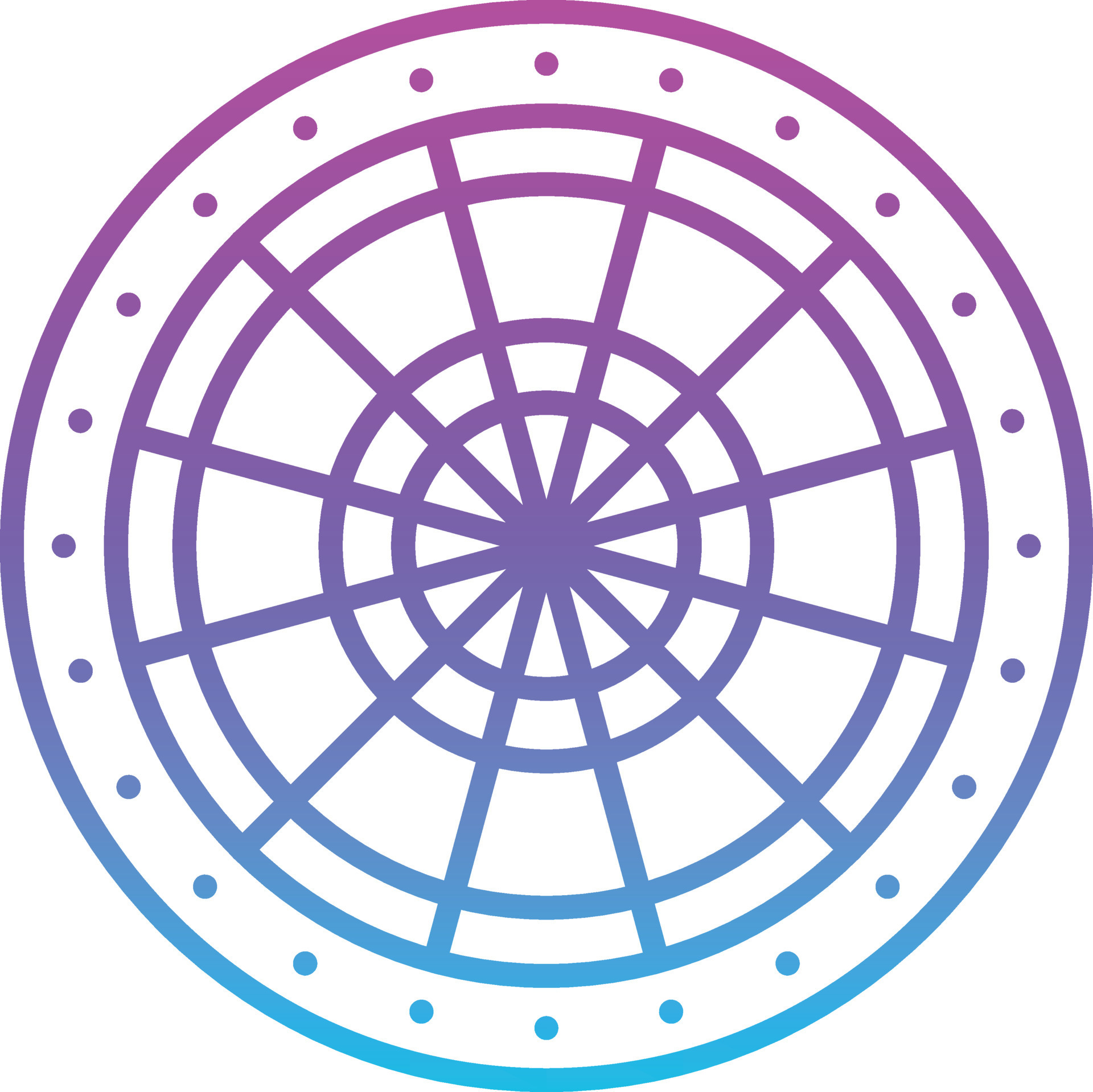 Dart Board Line Gradient Icon 11970706 Vector Art at Vecteezy