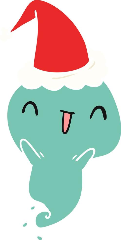 christmas cartoon of kawaii ghost vector