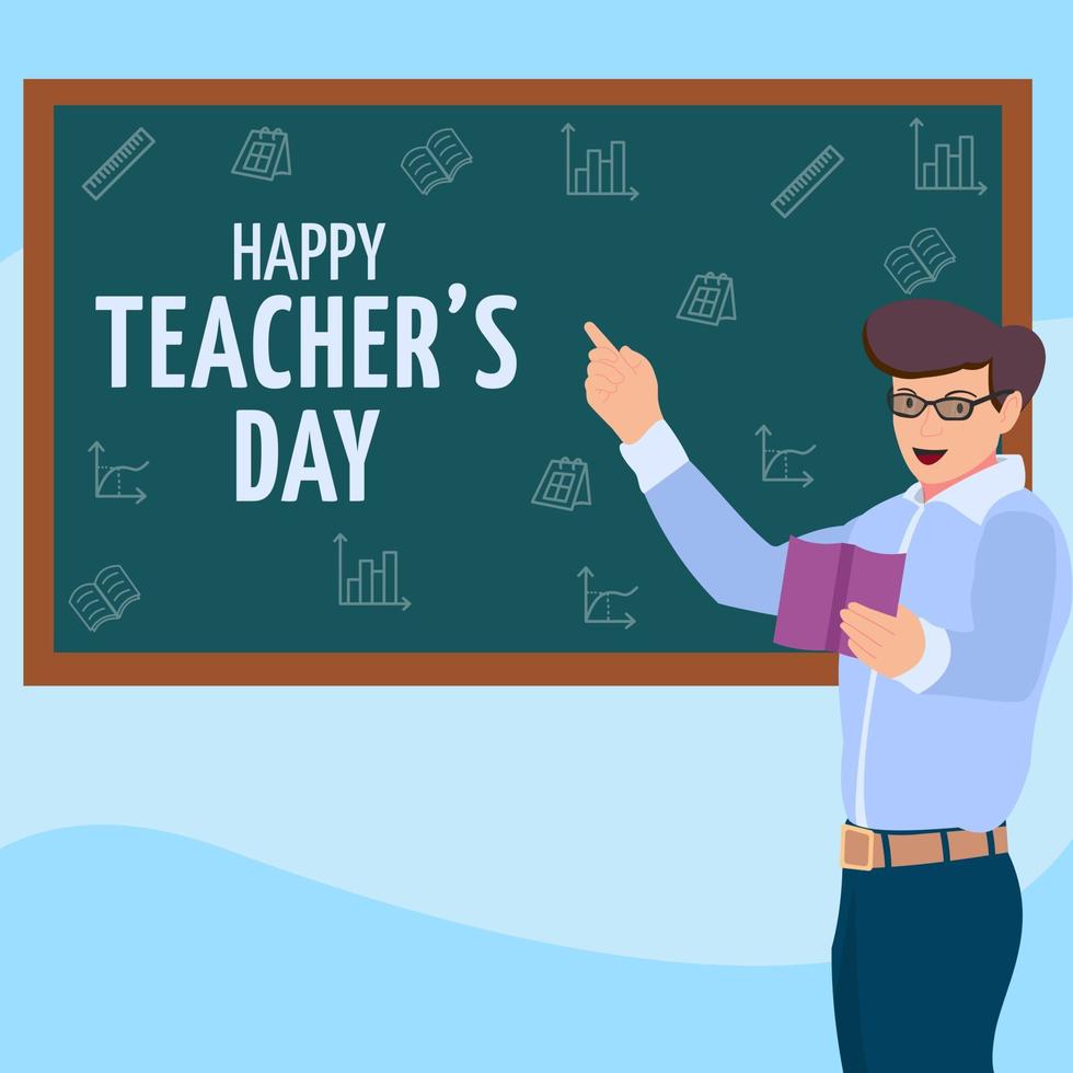 Handraw Happy Teacher's Day vector