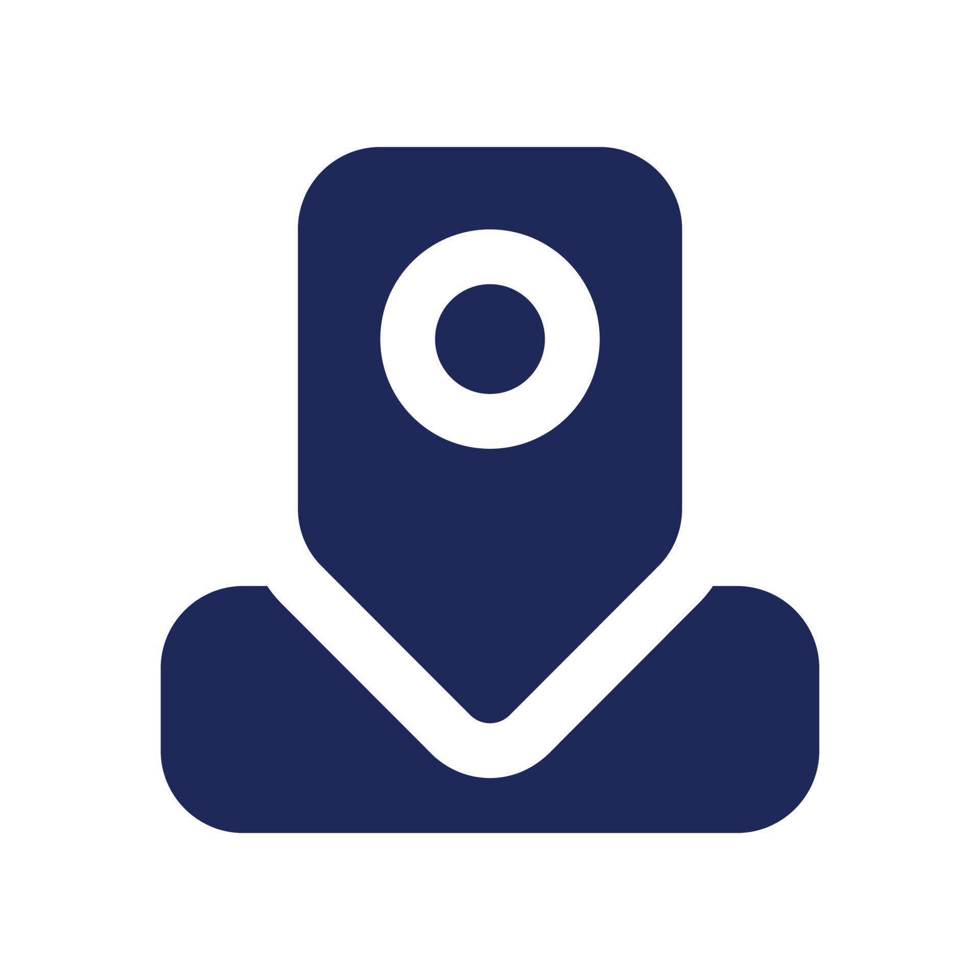 Location pin black glyph ui icon. Share your position, geolocation