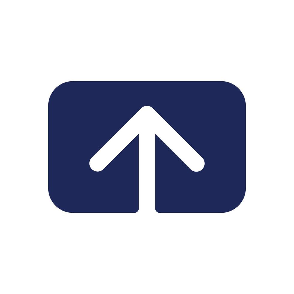 Upload black glyph ui icon. Send digital file via messenger. Share data