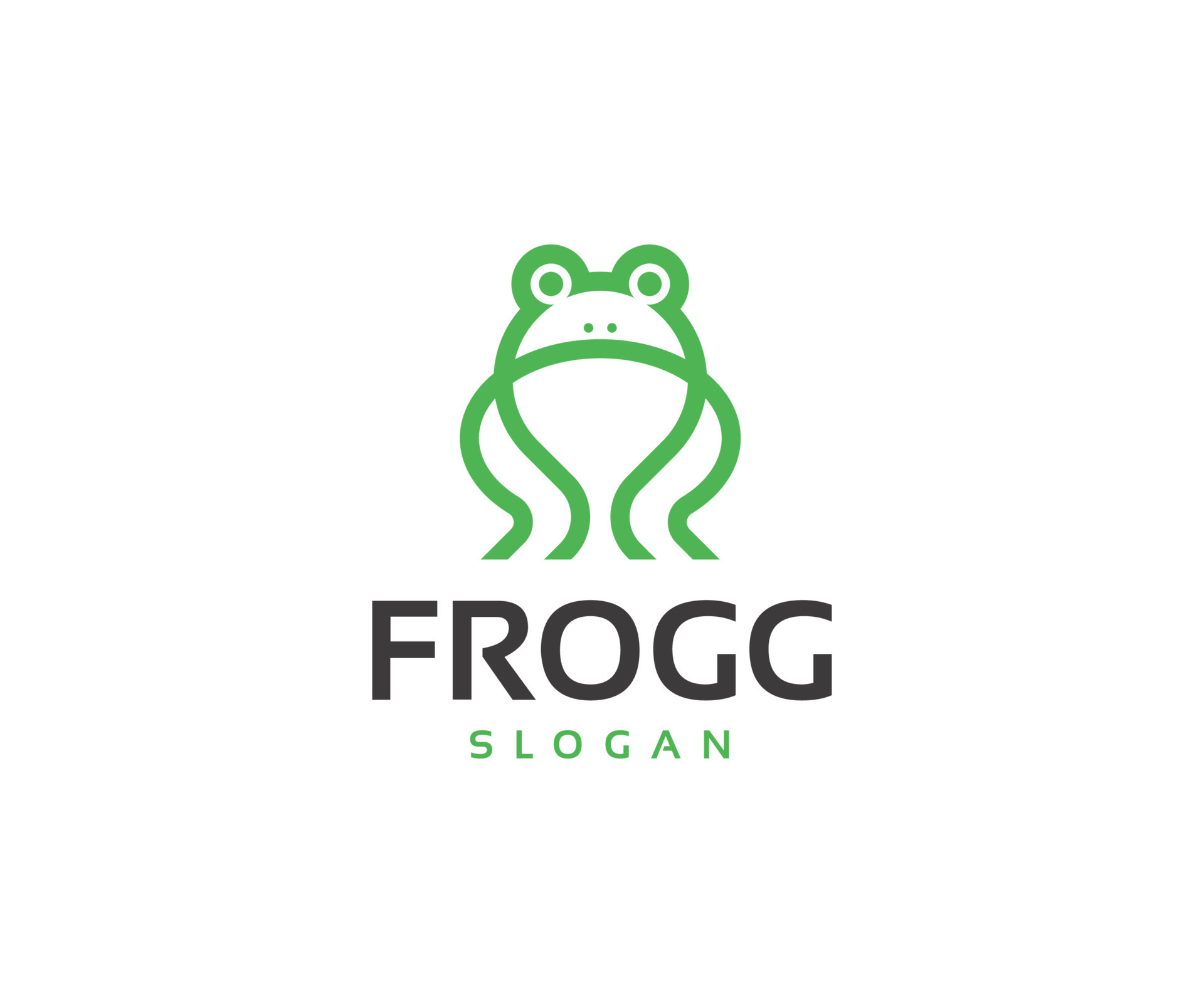 Minimal Frog Logo 11971419 Vector Art at Vecteezy