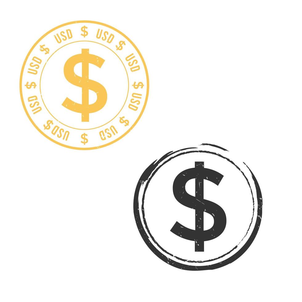 US dollar grunge stamp seal vector