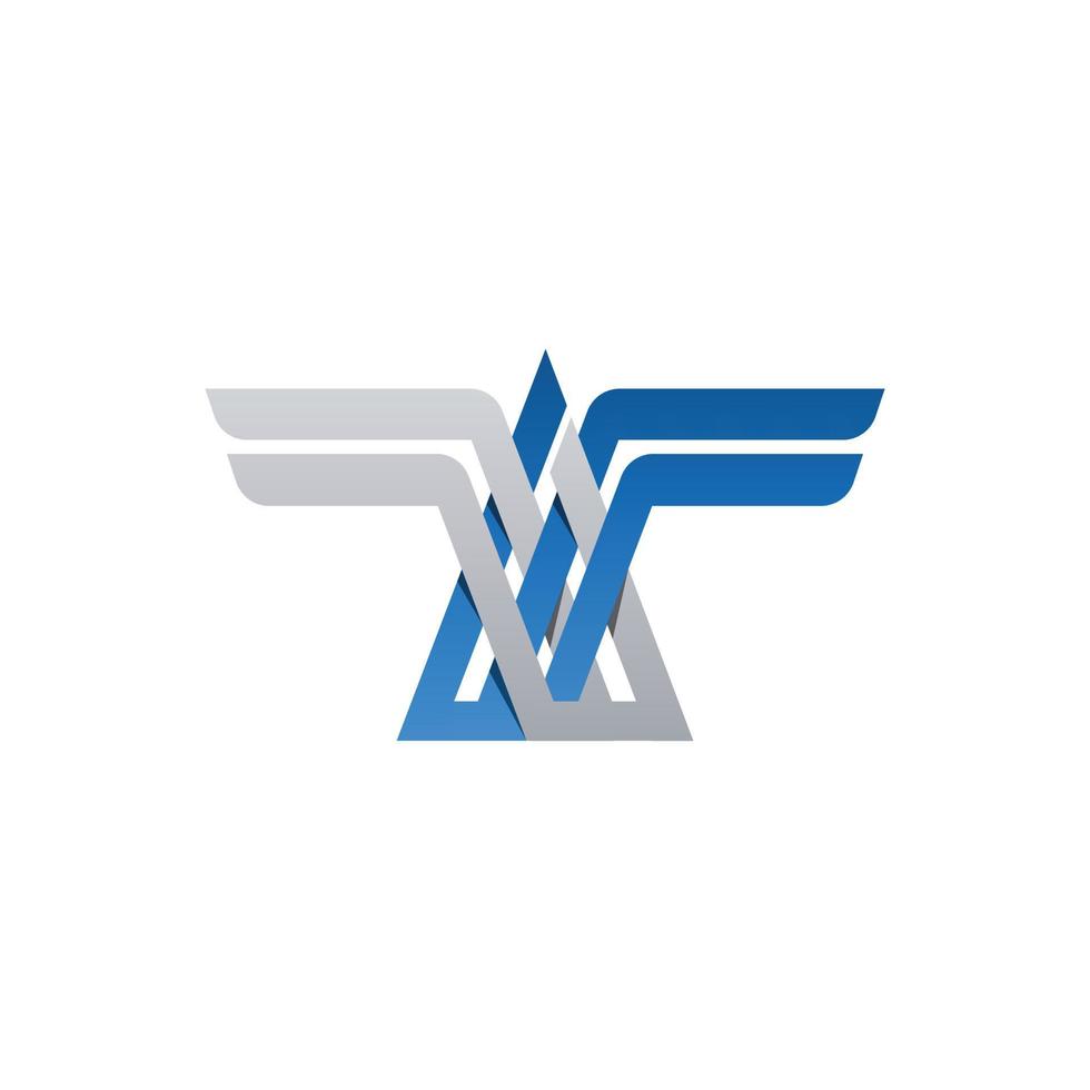 Initial letter A wings logo design vector