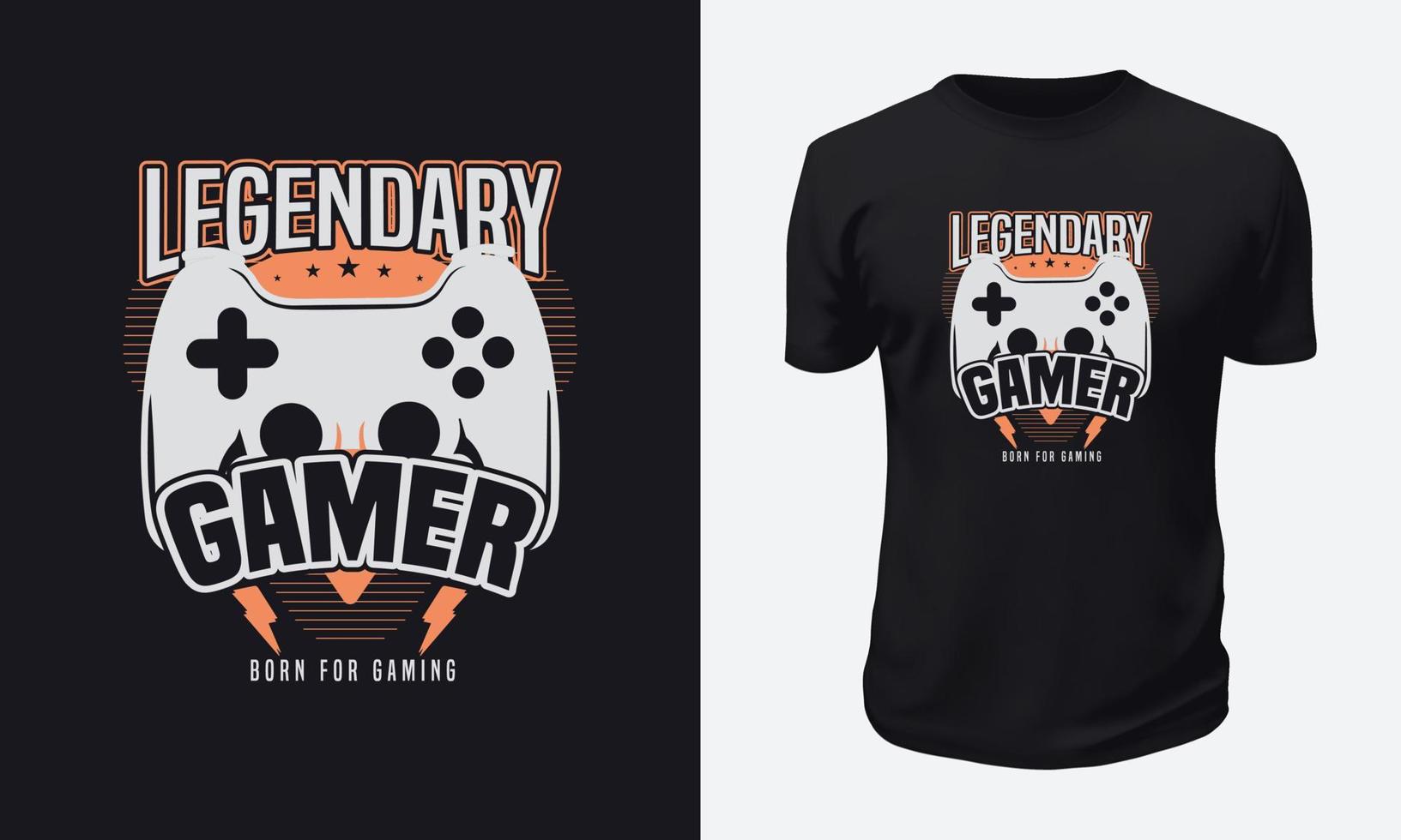 diseño de camiseta de juego vector