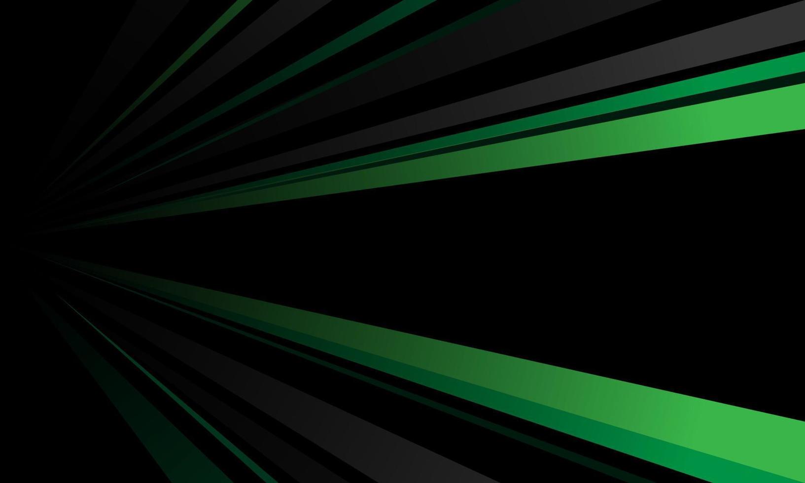 velocidad de zoom de línea gris verde abstracta en vector de fondo futurista moderno de diseño negro