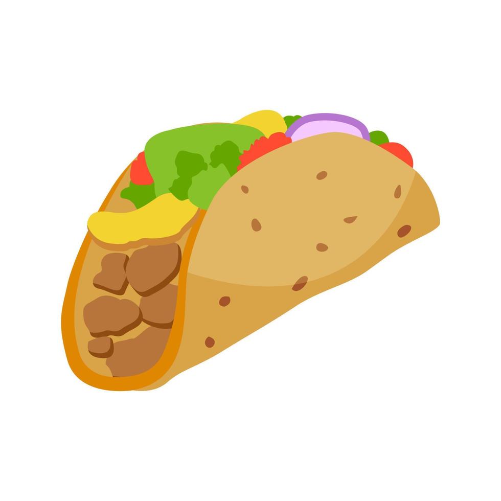 cute of taco vector