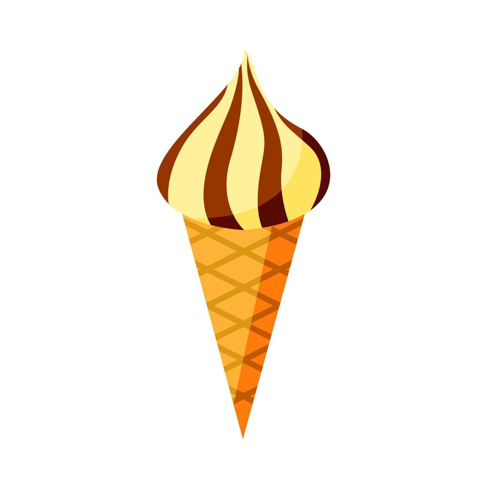 cute of cone ice cream vector