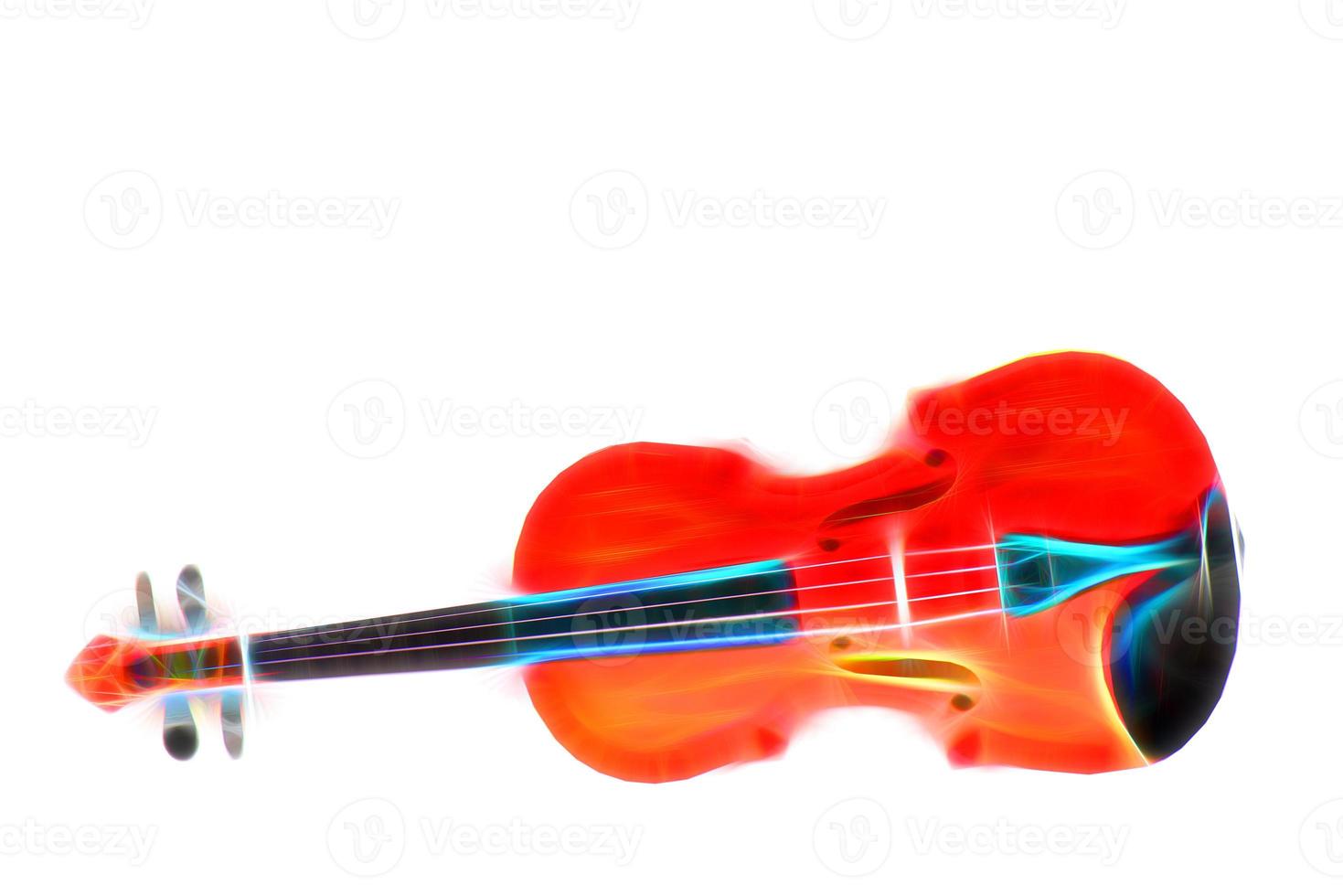 violín estilo acuarela aislado. violín pintado foto