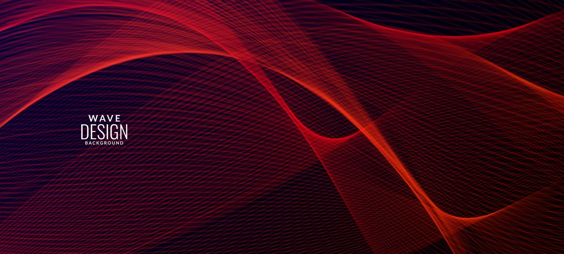 Abstract red wave background design vector