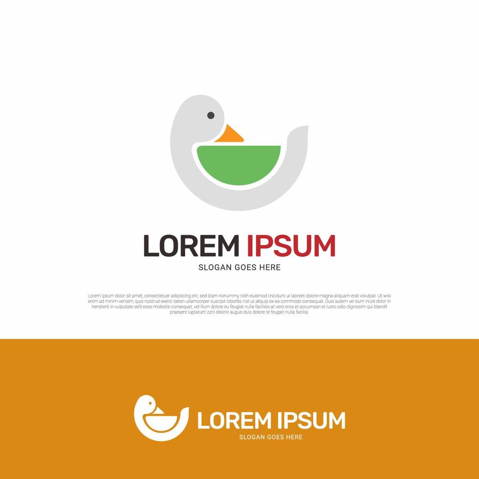 Duck animal logo icon design vector