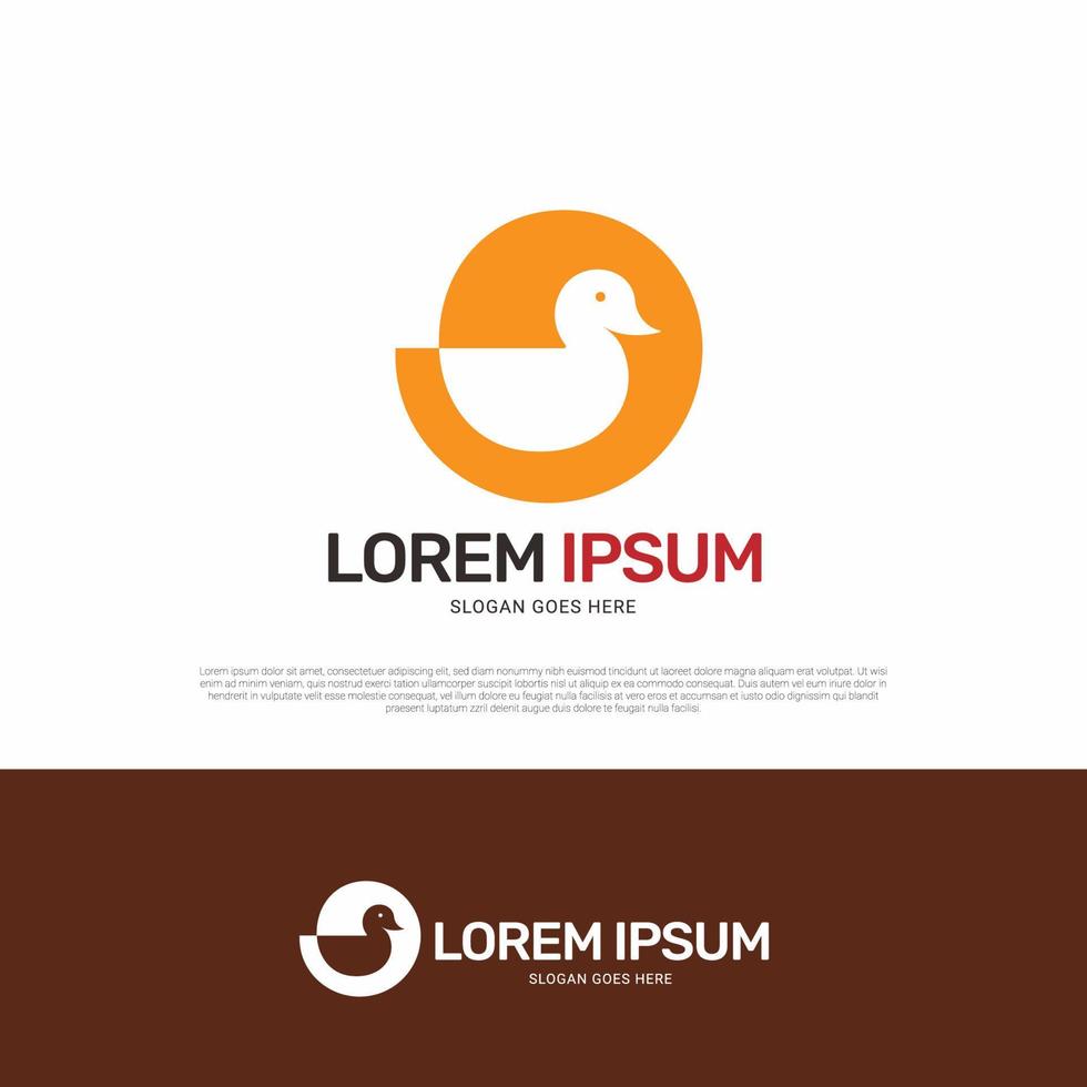 Duck animal logo icon design vector
