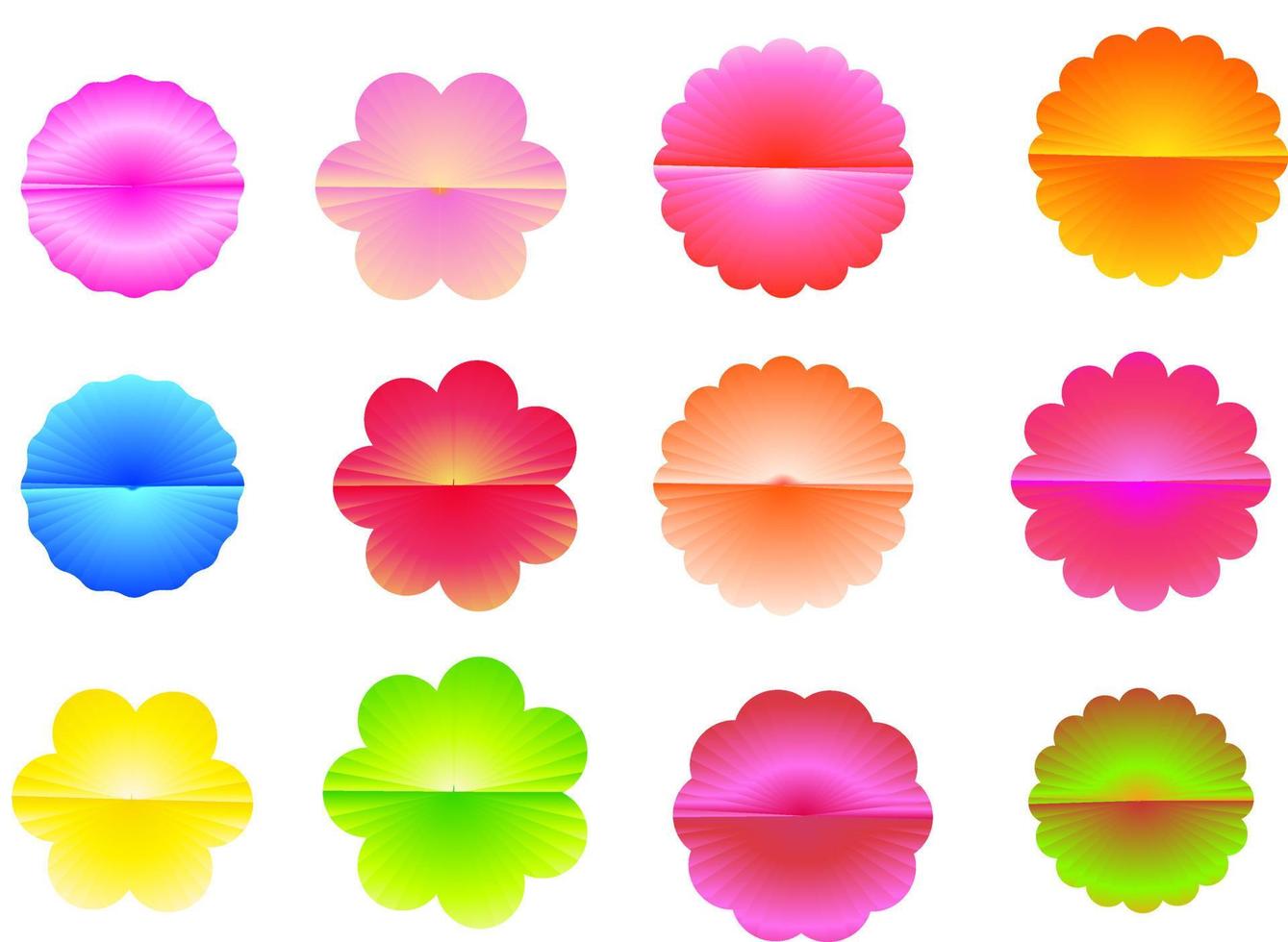 Beautiful flower sticker label promotion decorative background wallpaper banner illustration graphic design vector