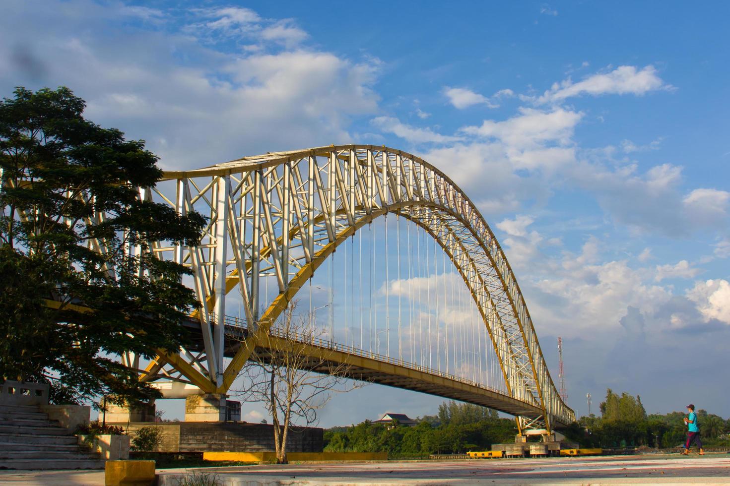 tenggarong, east Kalimantan, indonesia - june 15 2021 - king tenggarong city bridge photo