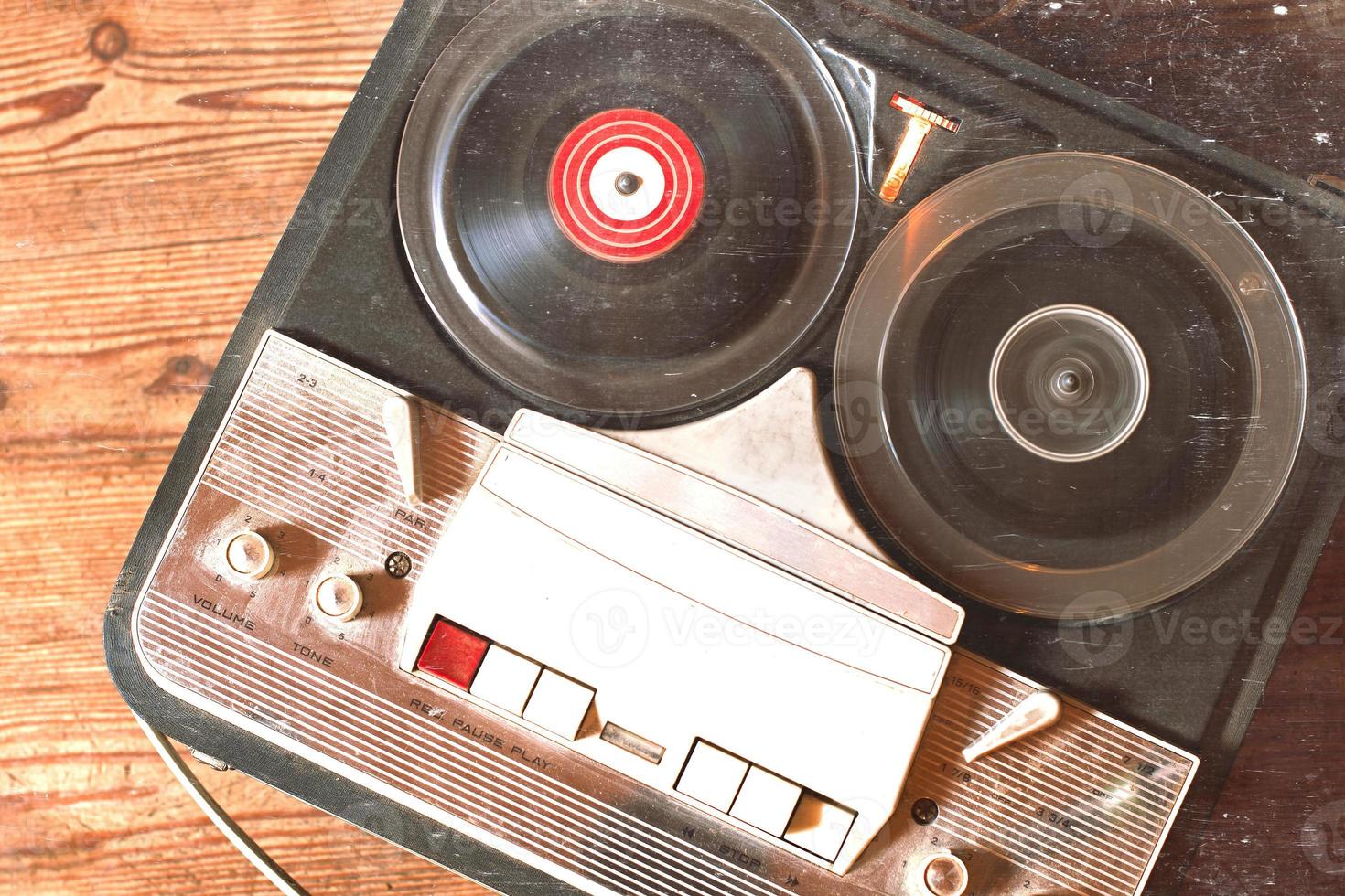 Double-speed vintage 1960s audio tape player photo