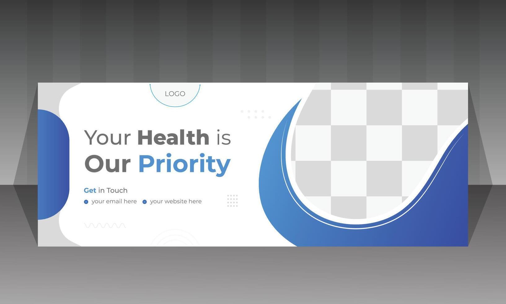 Medical social media cover design vector