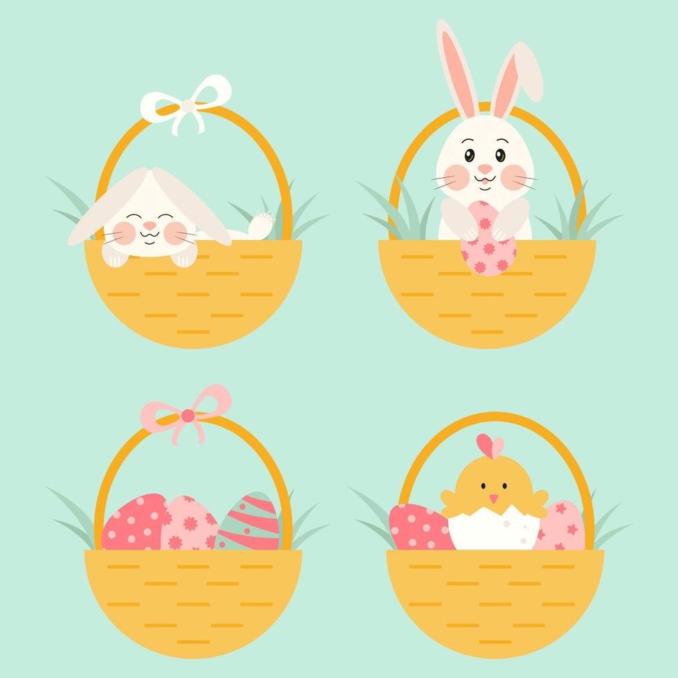 bright easter holiday vector