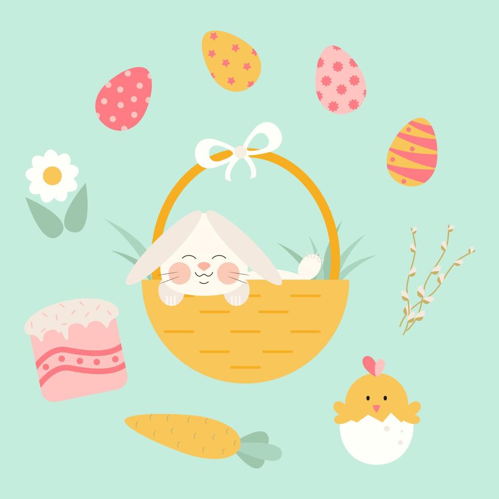 bright easter holiday vector