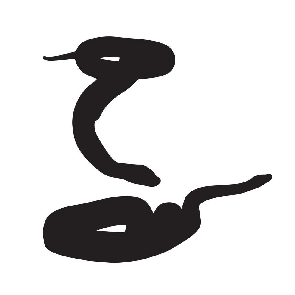 Python Snake Silhouette Art 11972255 Vector Art at Vecteezy
