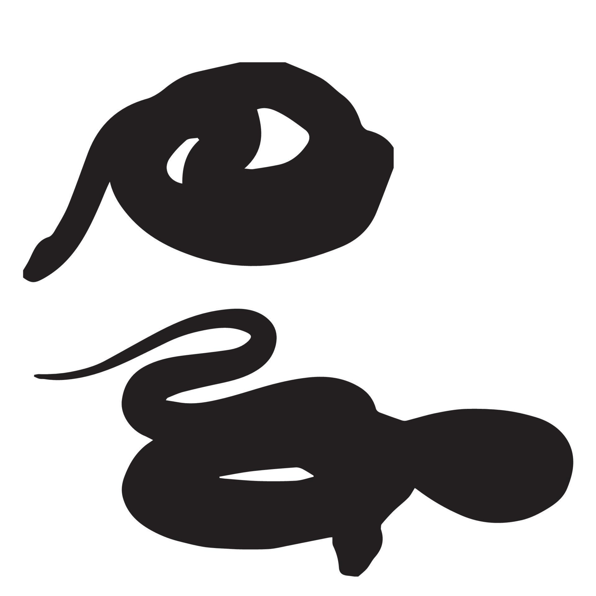 Python Snake Silhouette Art 11972258 Vector Art at Vecteezy