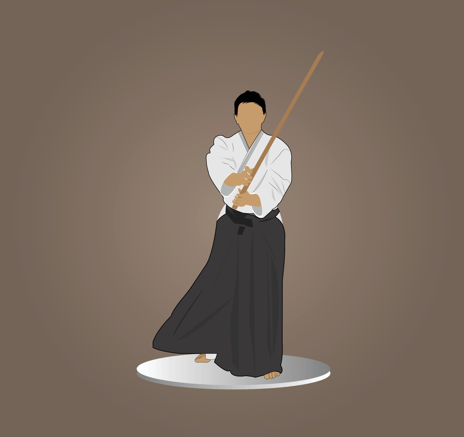 aikido moves vector Illustration for icon or martial art logo 11972346