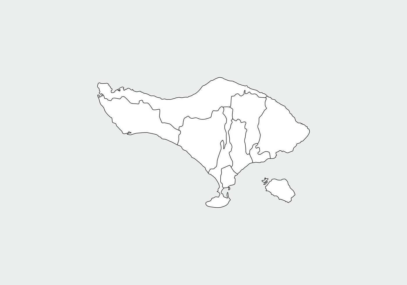 simple mapa administrativo, político y de carreteras mapa vectorial de la isla indonesia de java vector