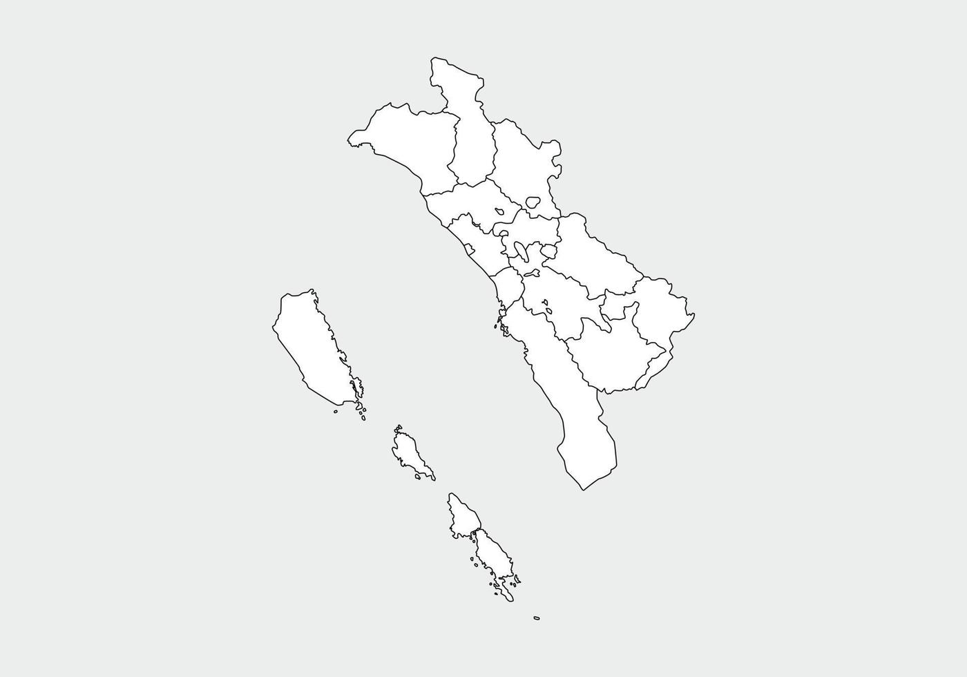 simple mapa administrativo, político y de carreteras mapa vectorial de la isla indonesia de java vector