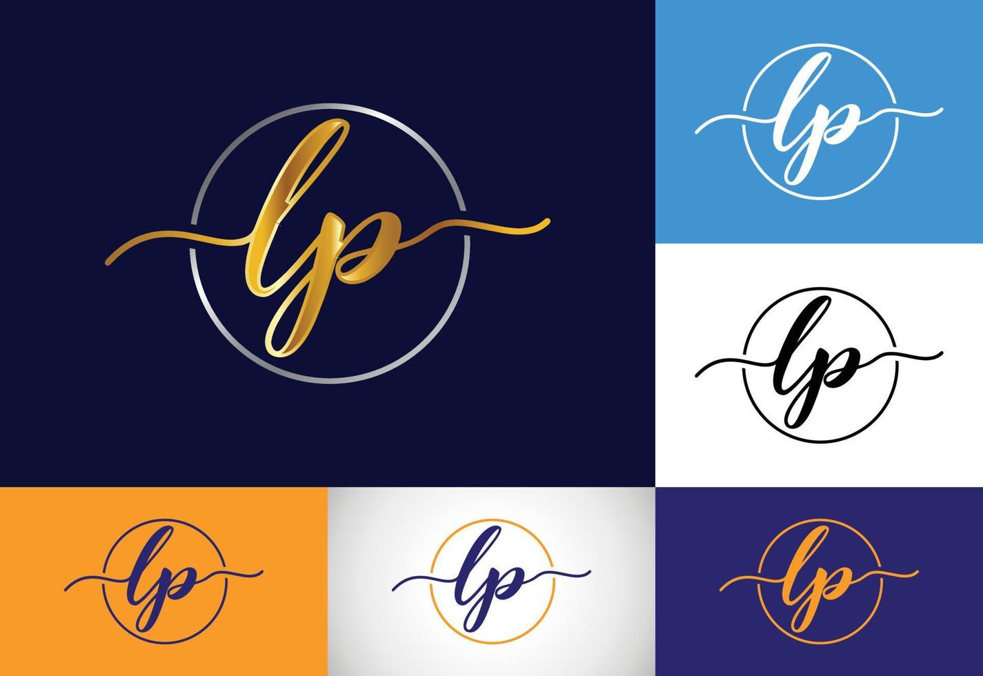 Initial Monogram Letter L P Logo Design Vector. Graphic Alphabet Symbol For Corporate Business vector