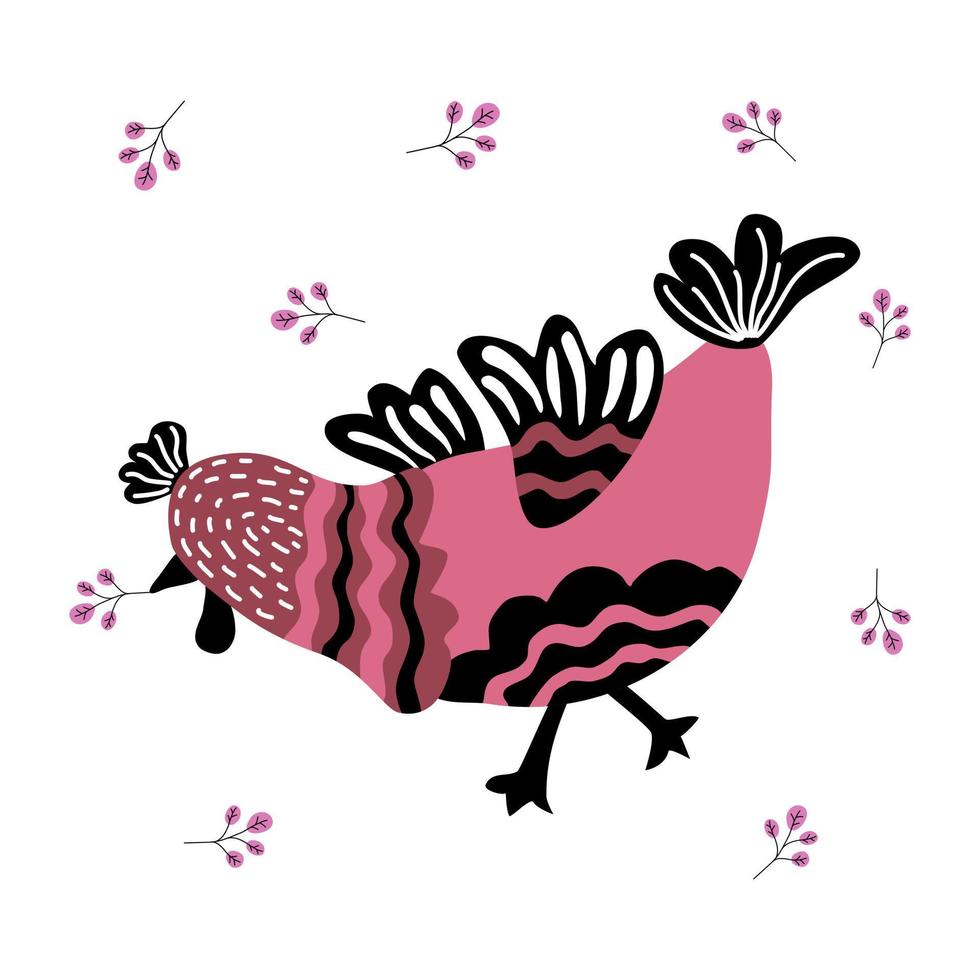 Chicken pattern design collection in doodle style vector