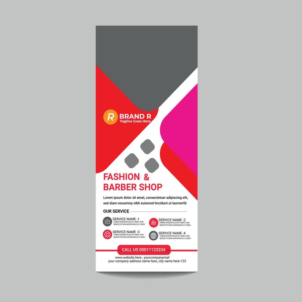 Rollup banner design vector