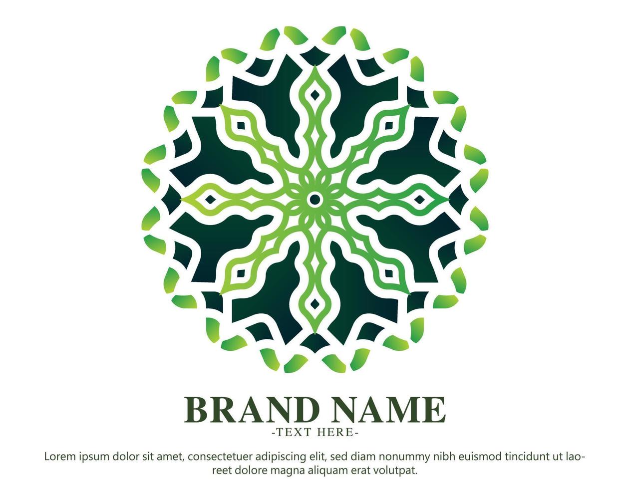 Green art logo design template vector