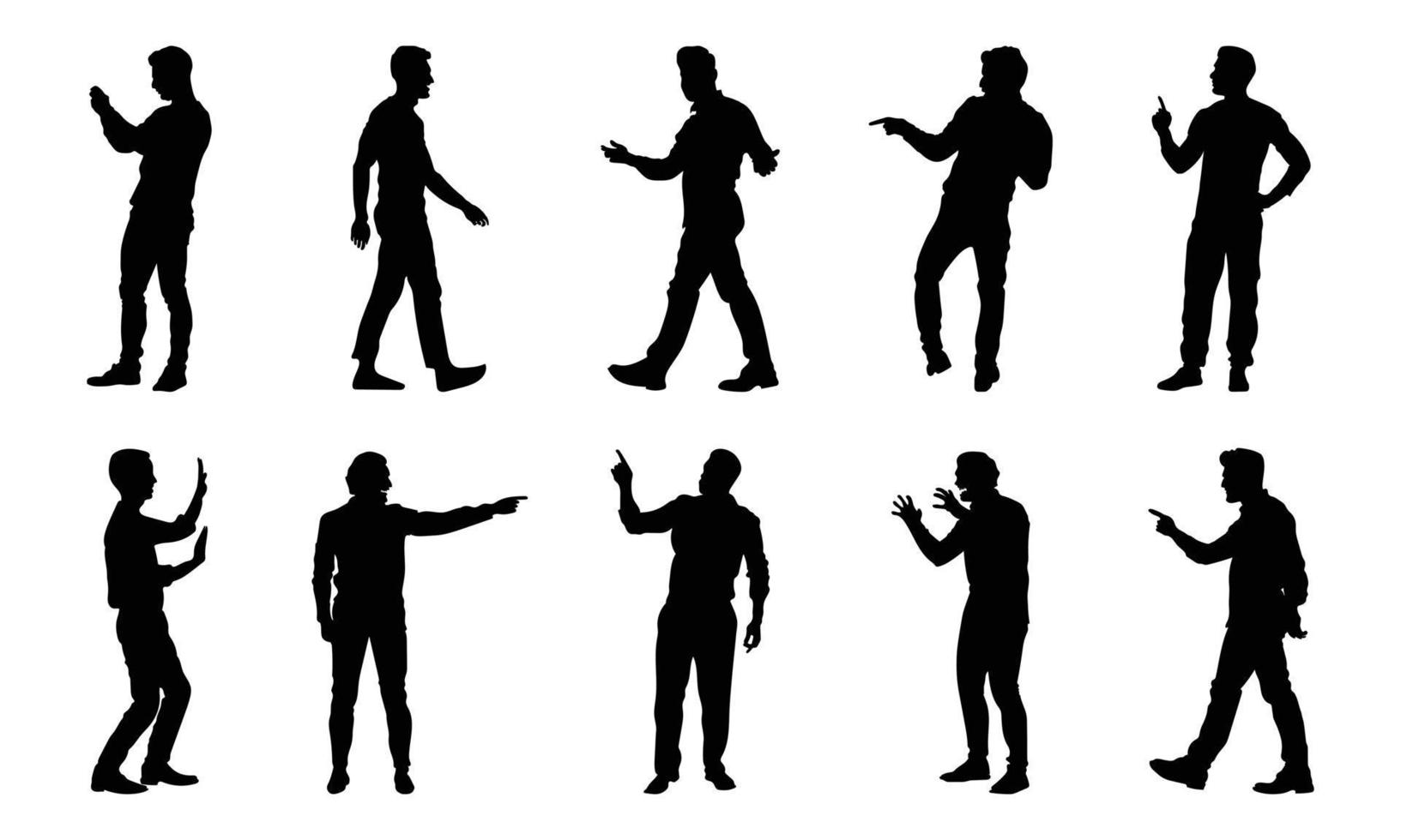 Business people, set of vector silhouettes