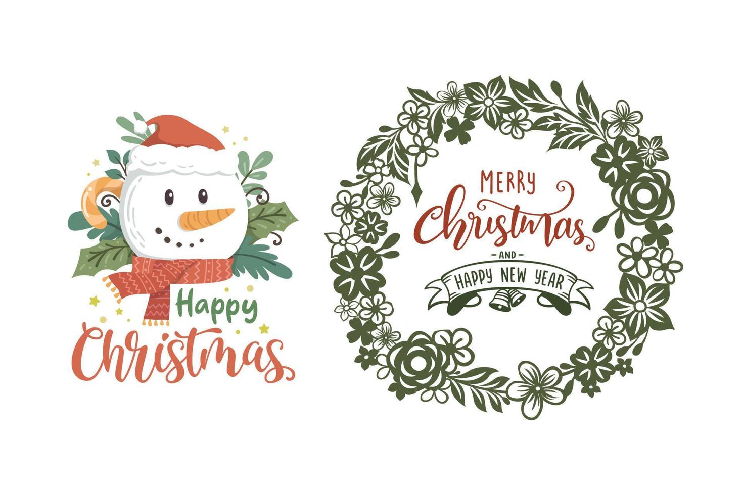 Cute Illustration For New Year And Christmas vector