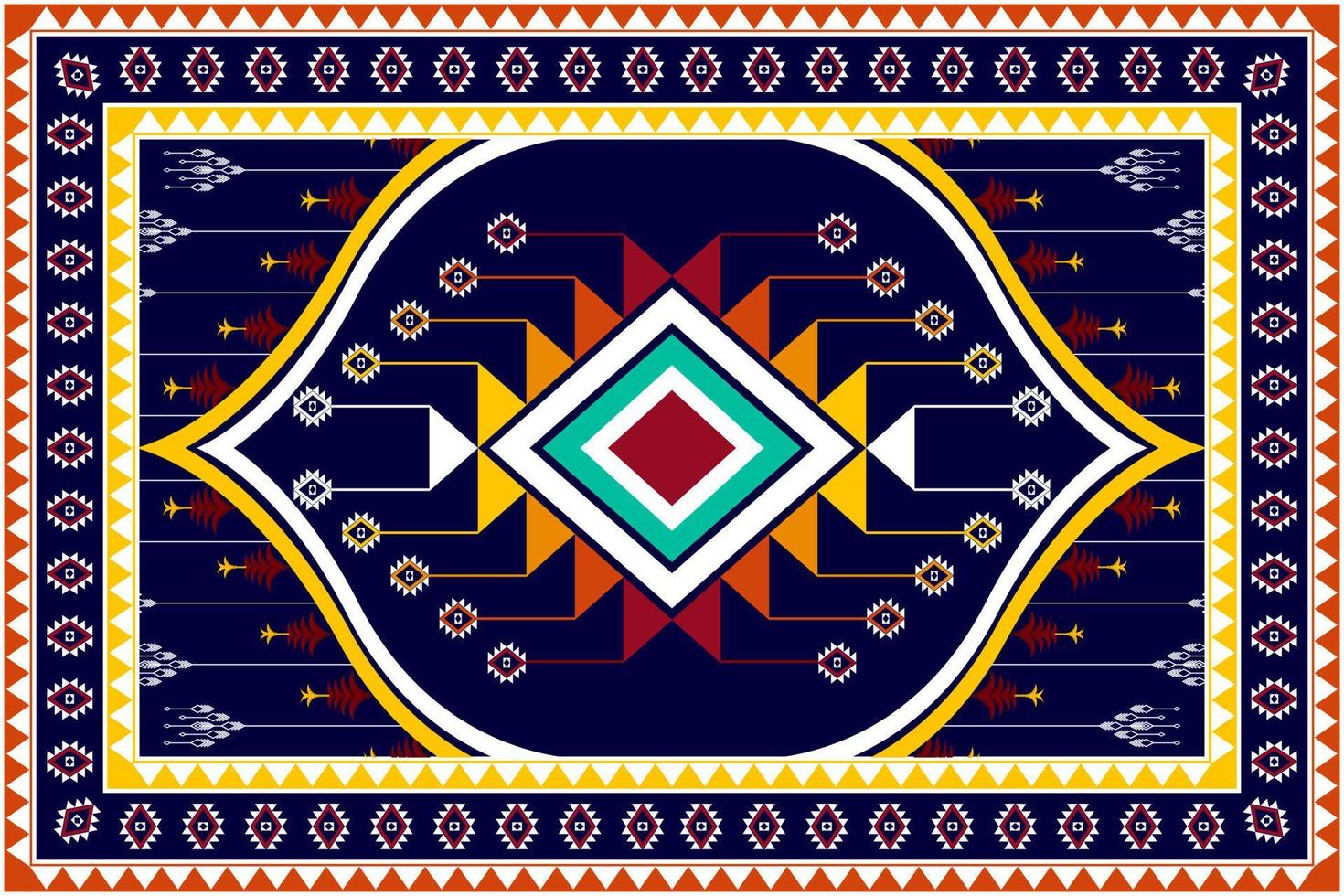 Geometric abstract ethnic pattern design. Aztec fabric carpet mandala ornament ethnic chevron textile decoration wallpaper. Tribal boho native traditional embroidery vector illustrations background