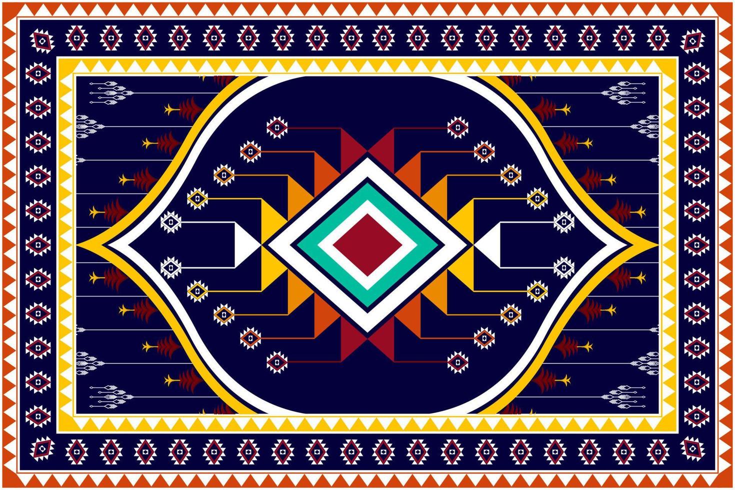 Geometric abstract ethnic pattern design. Aztec fabric carpet mandala ornament ethnic chevron textile decoration wallpaper. Tribal boho native traditional embroidery vector illustrations background