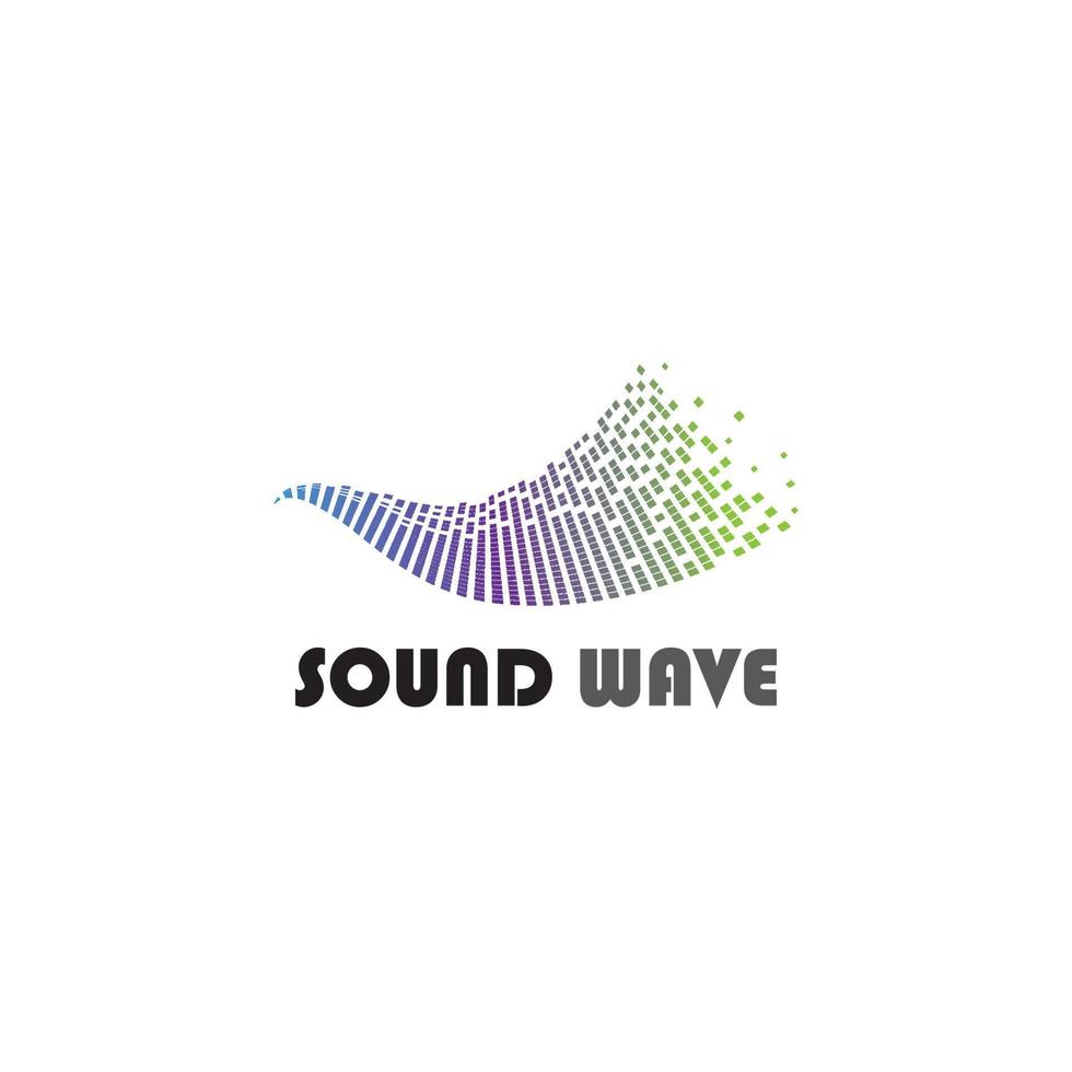 sound wave ilustration logo vector