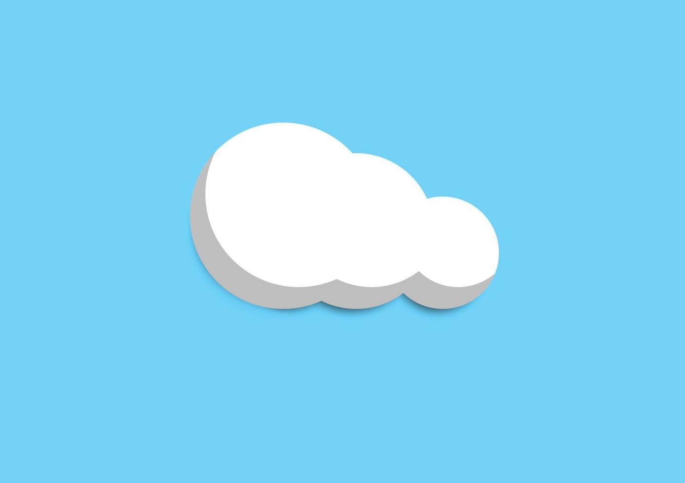 shapes of white clouds on a blue background vector