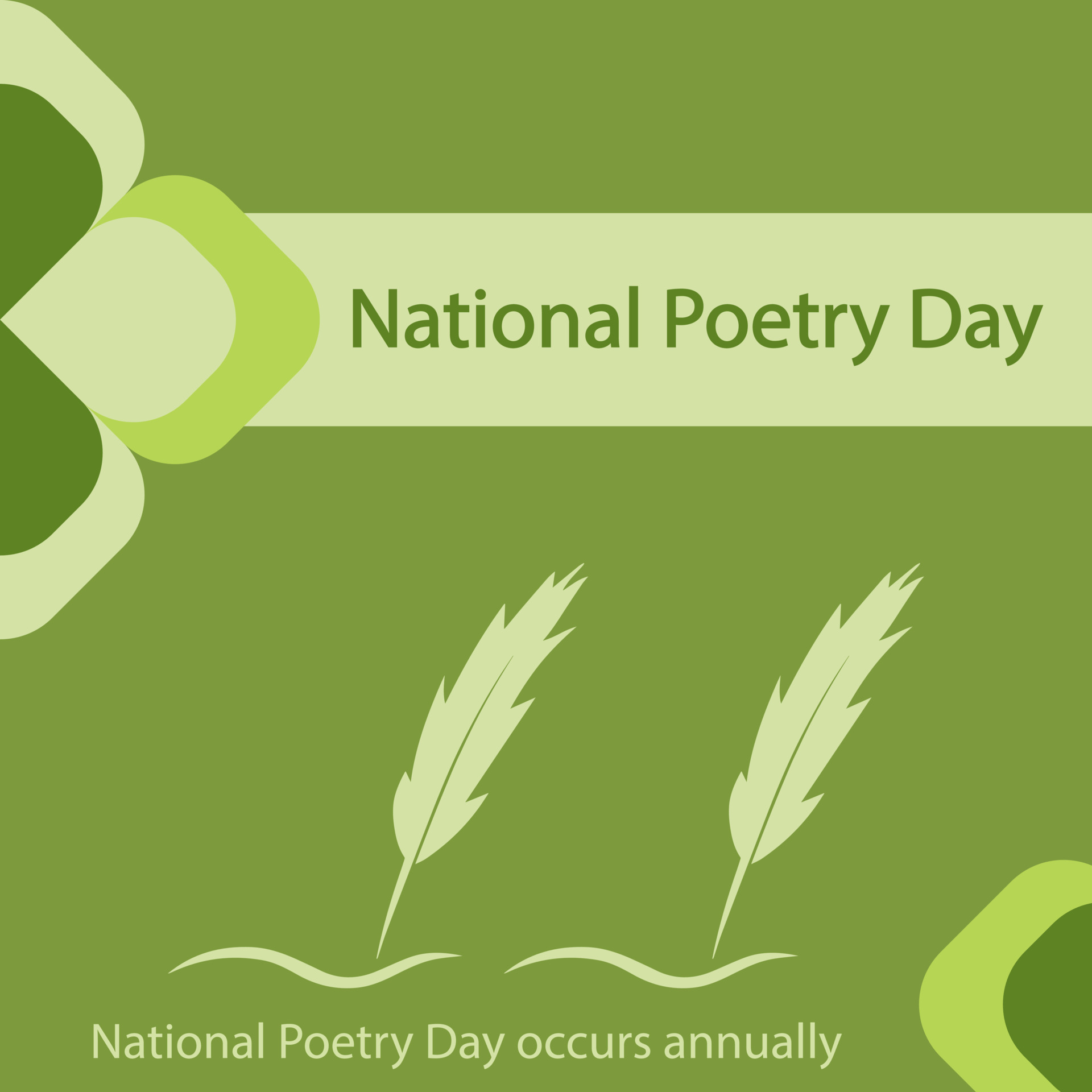 National Poetry Day occurs annually to focus on the theme of change