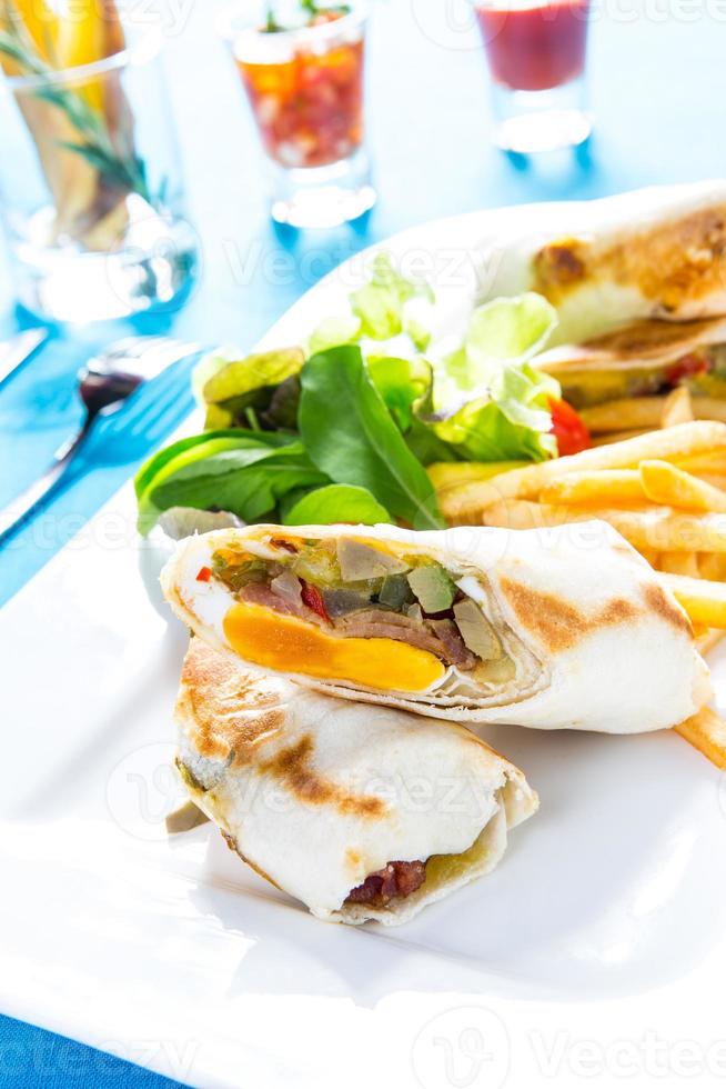 Quesadilla chicken and cheese photo