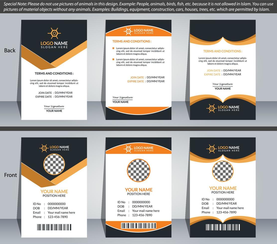 Corporate And Creative ID Card Template Design vector