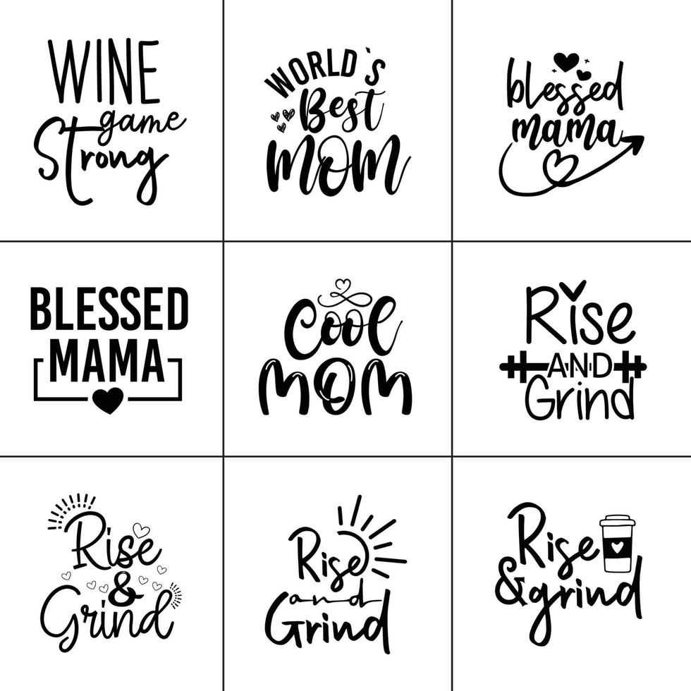 MOM Bundle Design vector