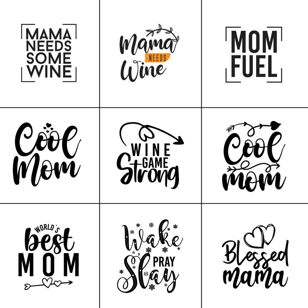 MOM Bundle Design vector