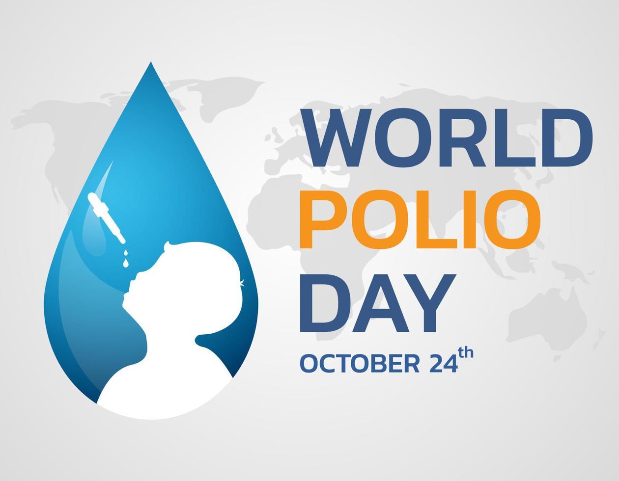 Vector illustration on the theme of world Polio day.