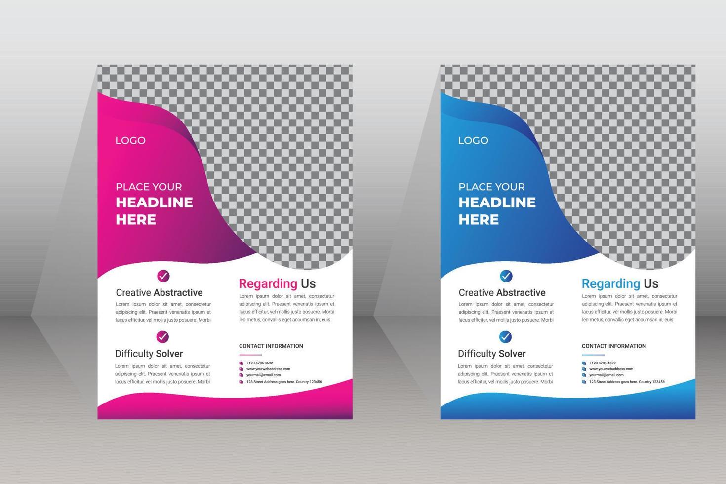 Corporate Business Flyer Design Template And Company With  Business Agency Clean And Simple Flyer Design Template vector