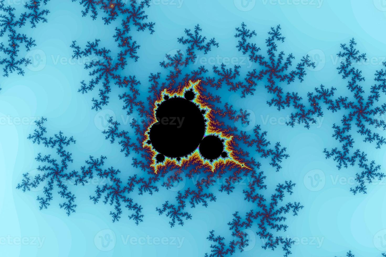 Beautiful zoom into the infinite mathematical mandelbrot set fractal. photo